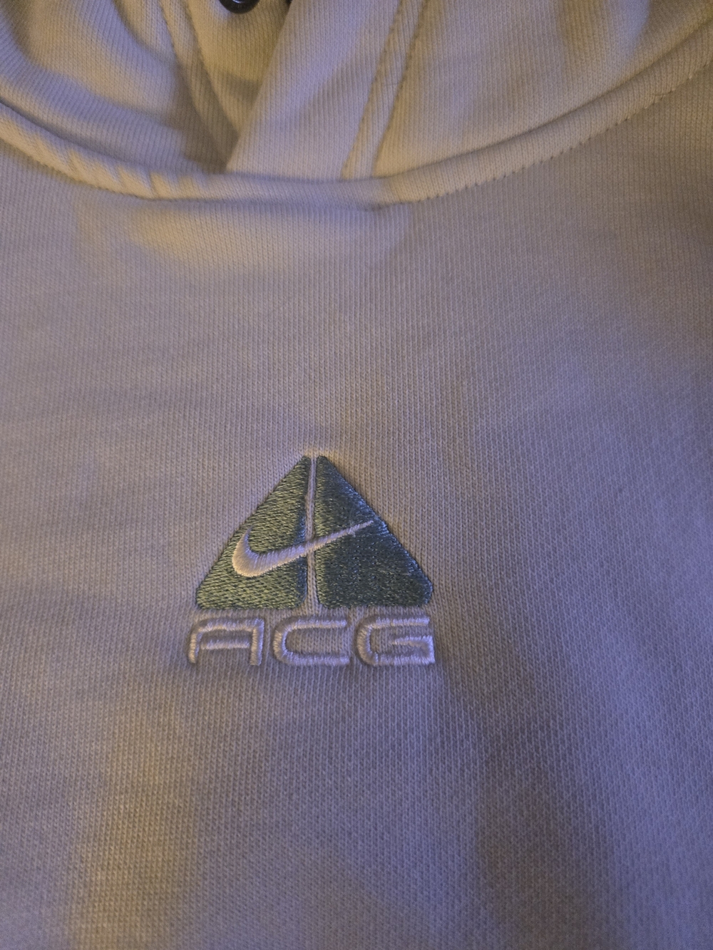 Nike ACG Hoodie - Cream with Green Embroidered Logo
